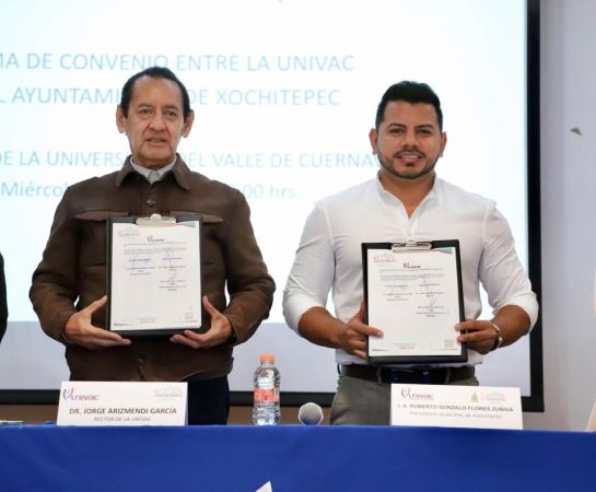 Firma Xochitepec convenio de colaboración con la UNIVAC
