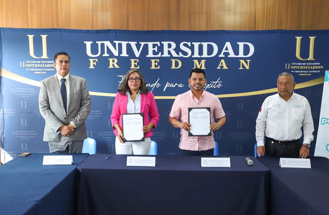 Firma ayuntamiento de Xochitepec convenio de colaboración con el instituto freedman
