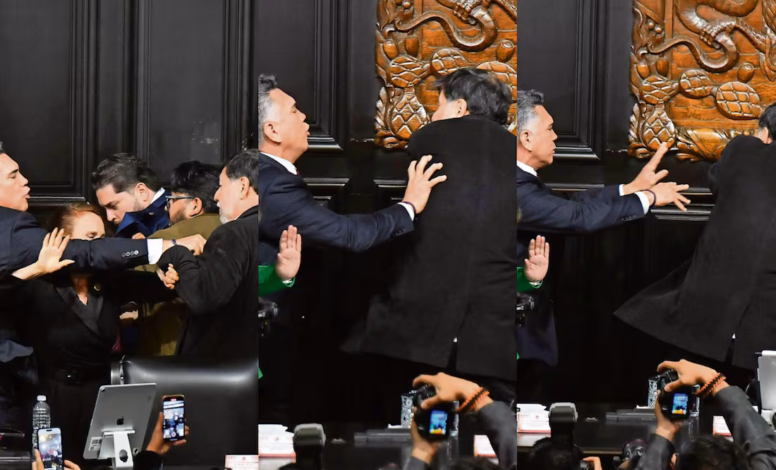 En primera persona, trabajador de Noroña capta agresión de Alito Moreno